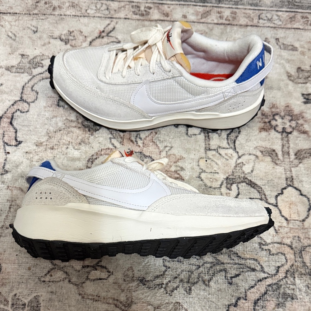 Nike White and Blue Athletic Shoes